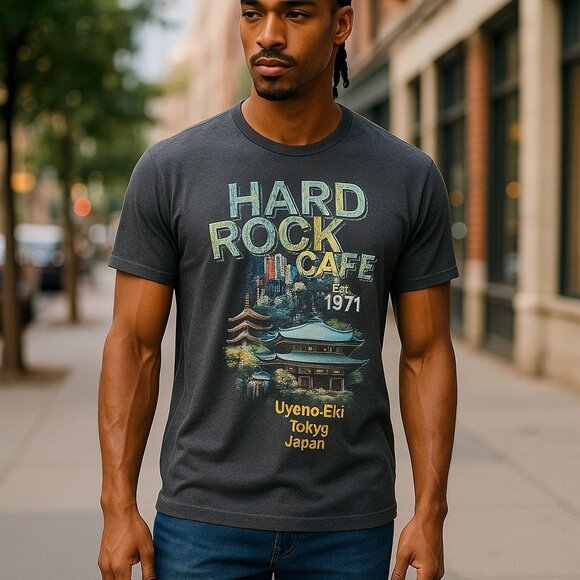 VINTAGE Y2K HARD ROCK CAFE JAPAN Graphic Tee M Limited Edition RARE Band Skate - Picture 12 of 12